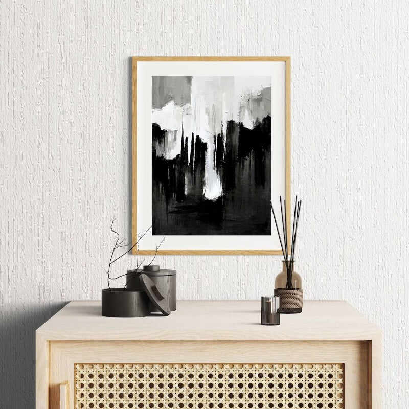 Minimalist Black White Canvas Wall Art