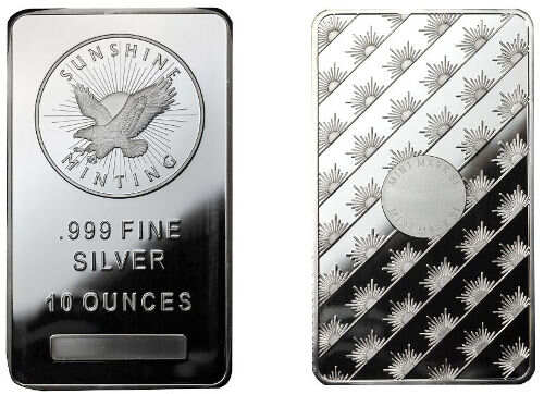 10 oz Sunshine Mint Silver Bar