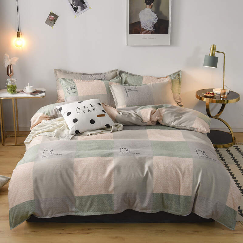 Printed Bed Sheet Set - Grid