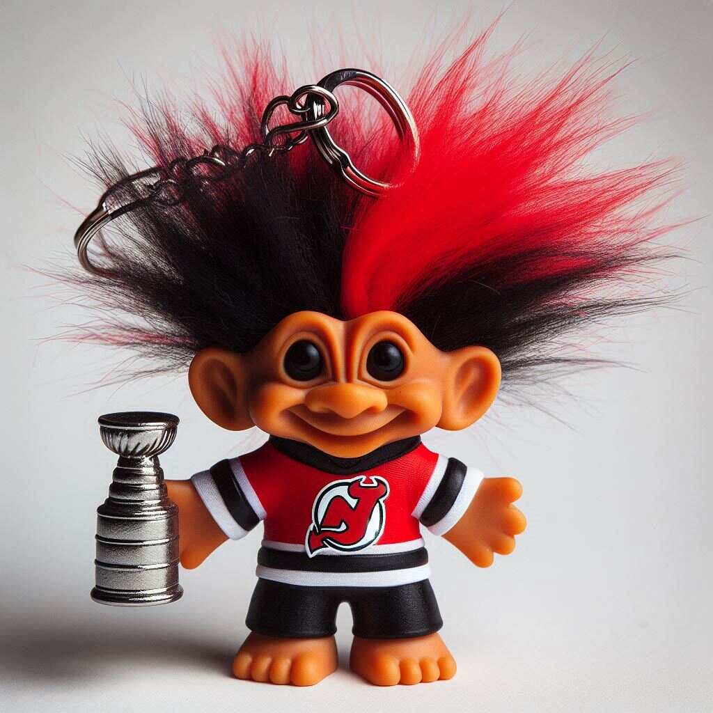 NHL Team Troll Doll Keychain