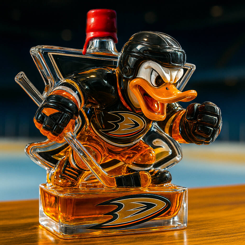 Anaheim Ducks Whiskey Bottle