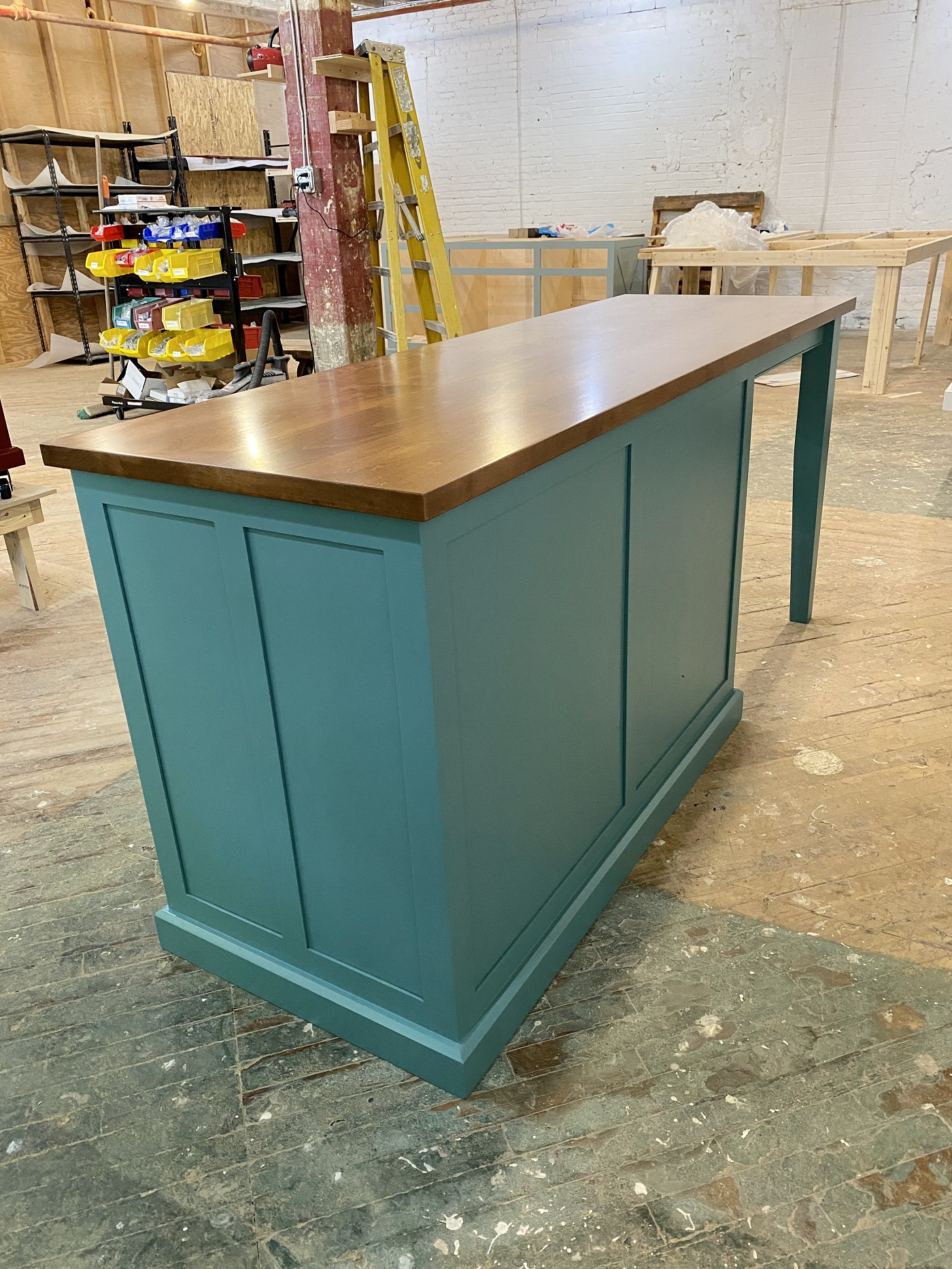 Kitchen Island with End Seating Area