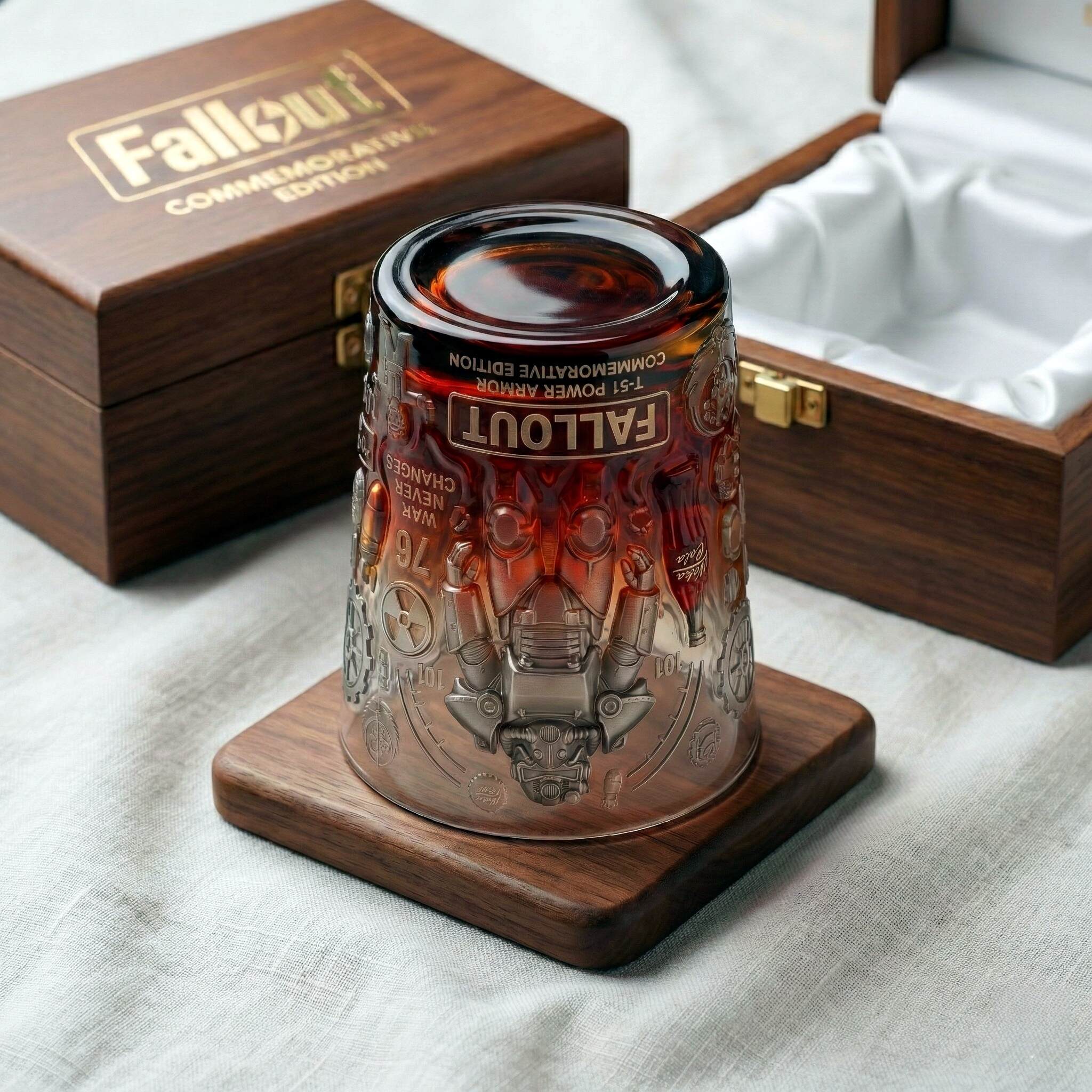 Fallout T-51 Power Armor Wasteland Collector Whiskey Glass