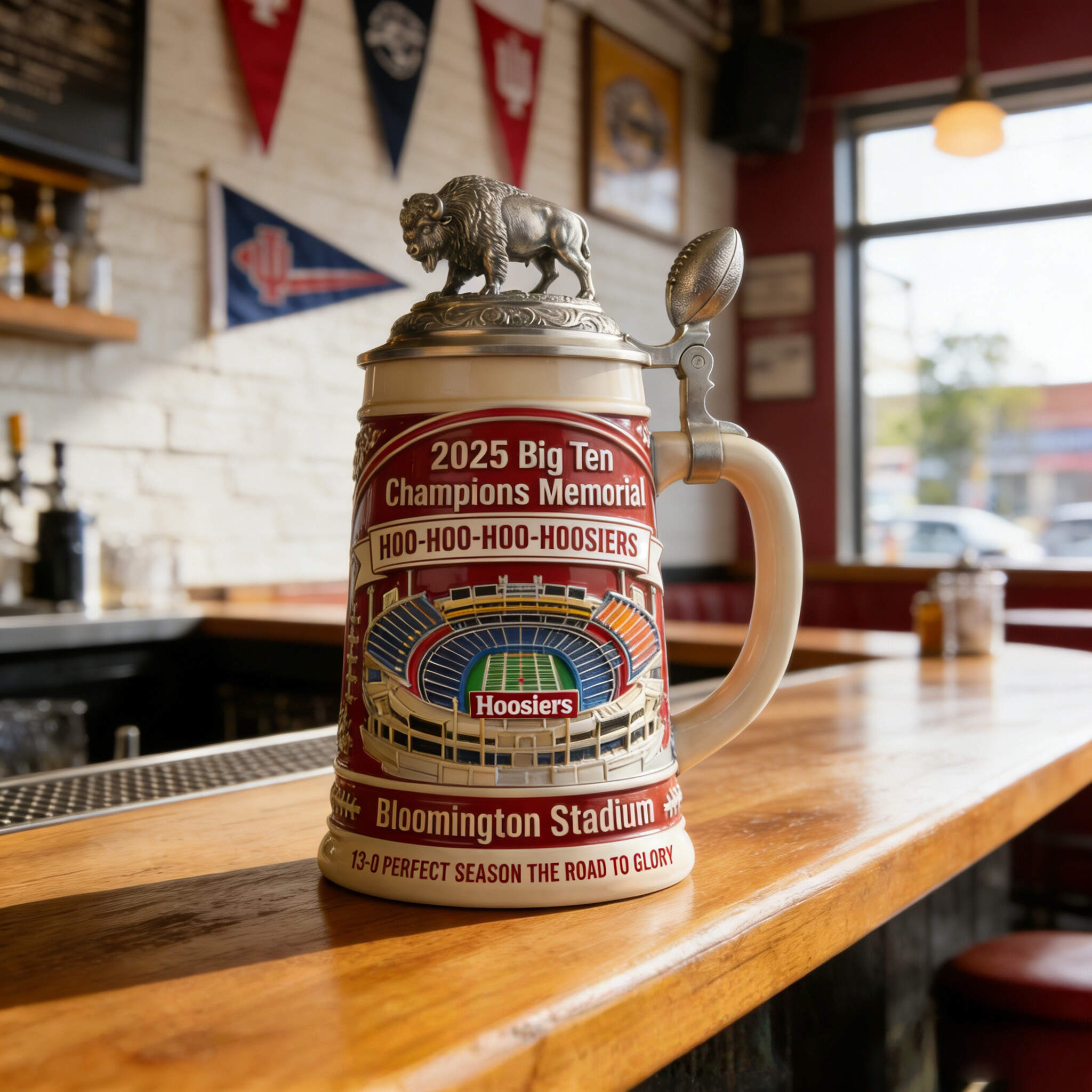 Bloomington Stadium “2025 Big Ten Champions Memorial” Collectible Beer Stein