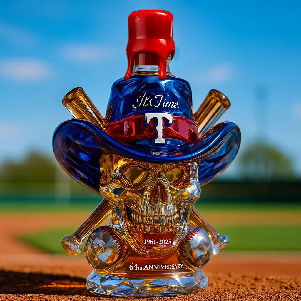 Texas Rangers 64 Anniversary Whisky Bottle