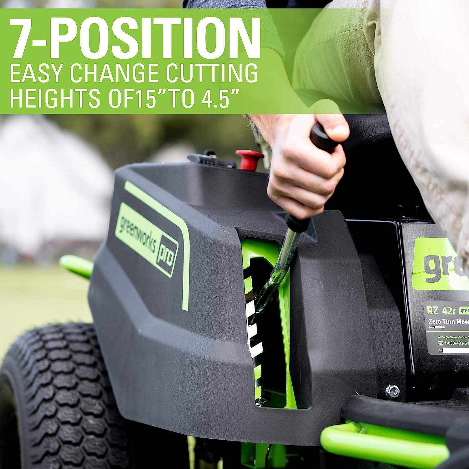 Greenworks PRO 80V 42” Riding Lawn Mower, CROSSOVERZ Zero Turn Lawn Mower, Including 5.0Ah Batteries(6 Packs) and Dual Port Turbo Chargers(3 Pcs)