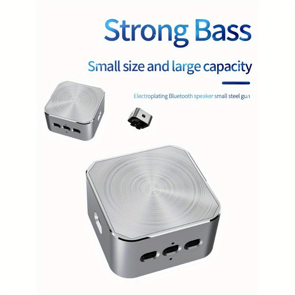 Wireless TWS Speaker | Compact, High-Fidelity Sound, 360° Surround Sound, Sleek Metallic Shell, USB Type-C Charging, Dynamic Audio Experience for Computers