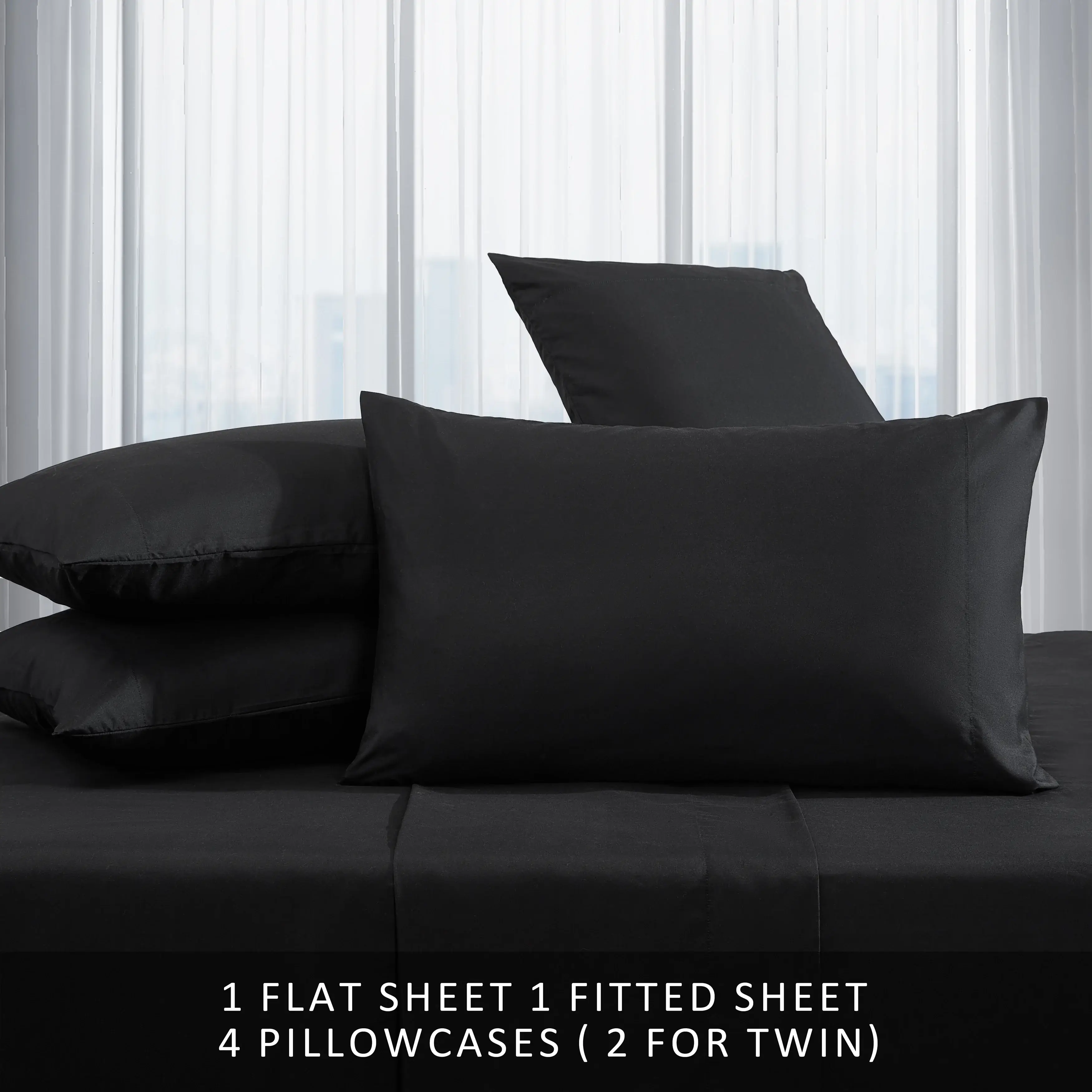 Kenneth Cole Solution Recyled Polyester Solid Bonus Sheet Set