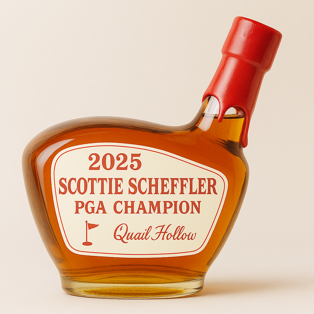 Golf Club Head Whiskey Bottle ： Commemorating Scottie Scheffler’s Victory at the 2025 PGA Championship