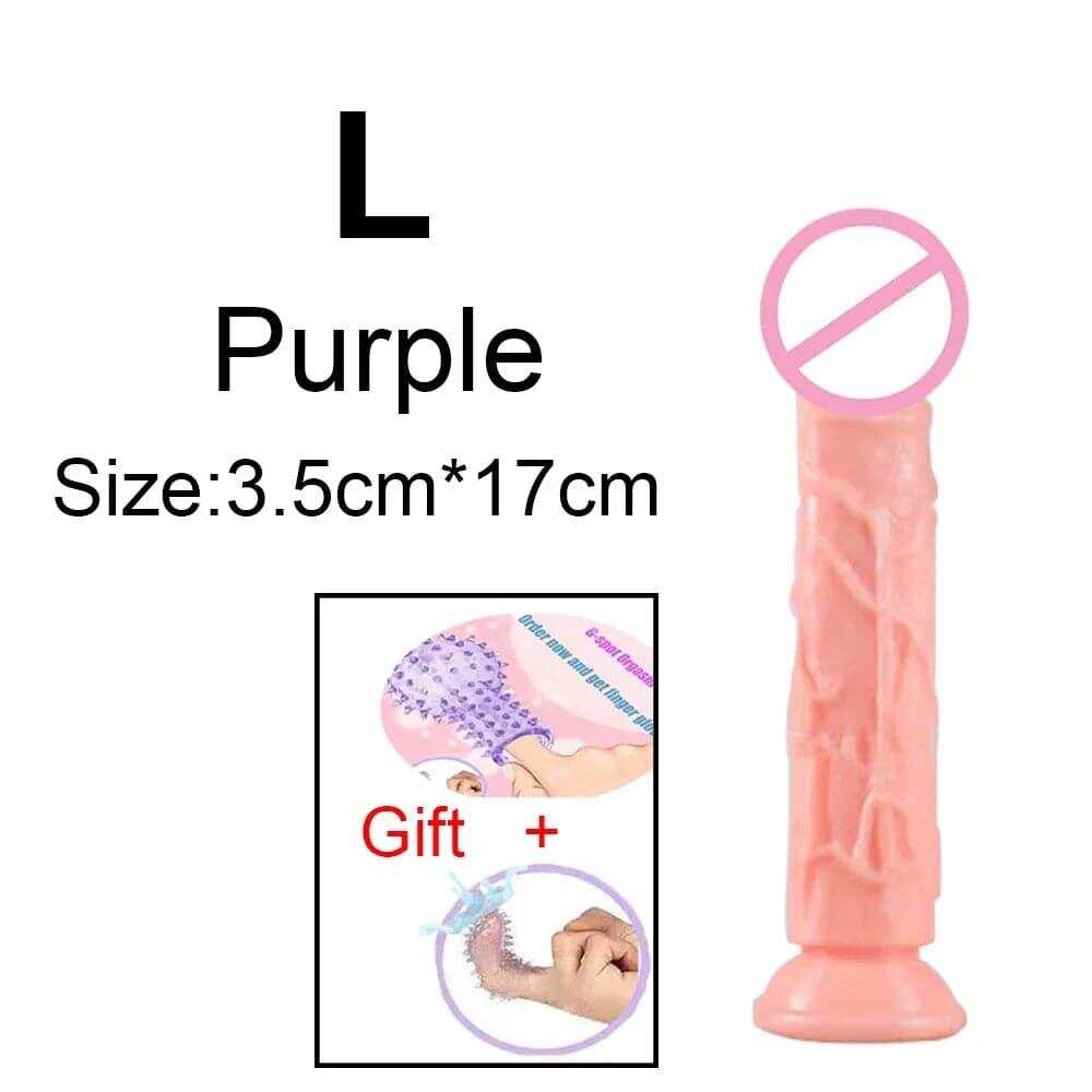 Transparent Jelly Dildo – Large Suction Cup Dildo in 5 Colors for Anal & Vaginal Play