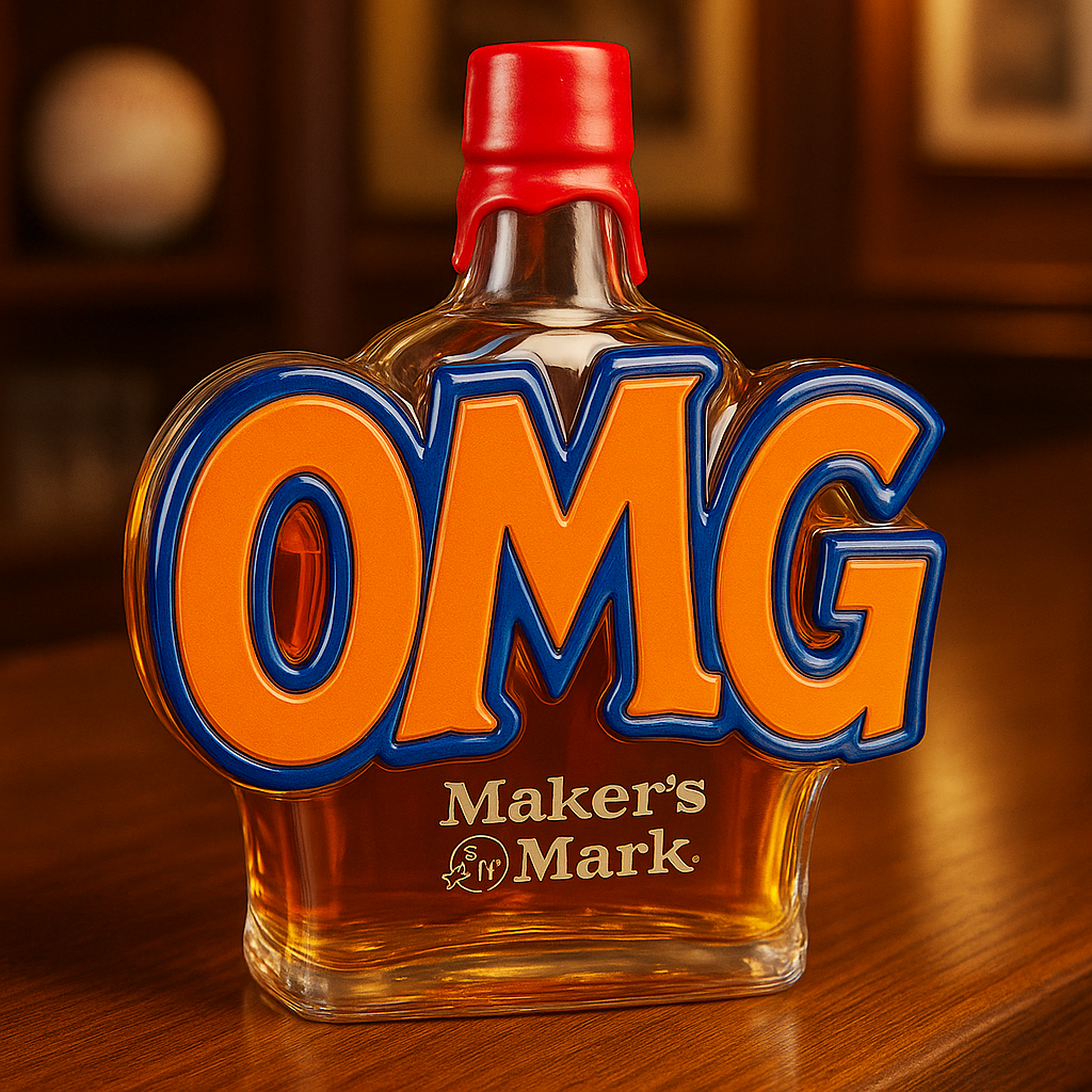 New York Mets OMG Whiskey Bottle