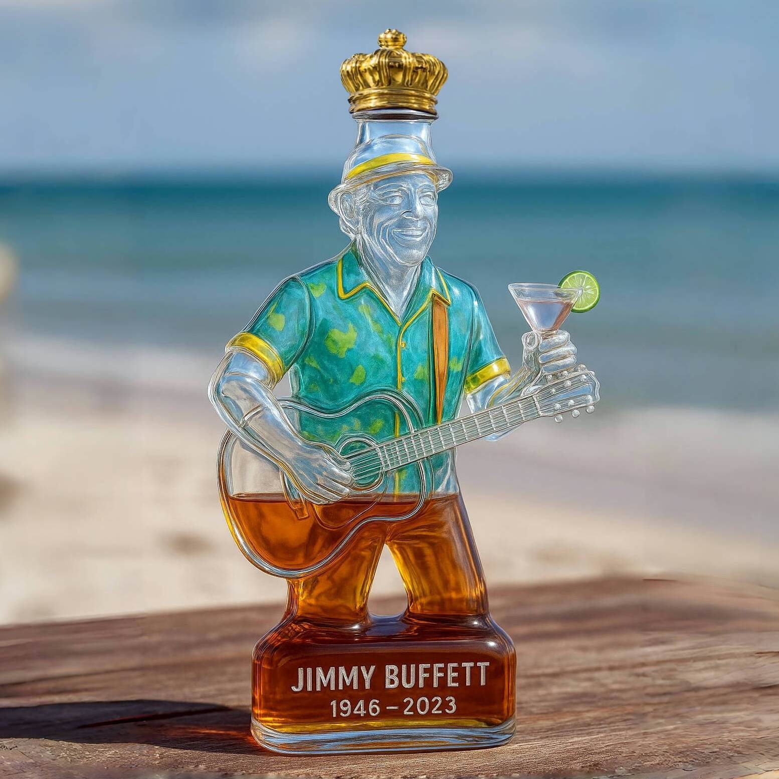 Jimmy Buffett 1946–2023 Memorial Whiskey Bottle