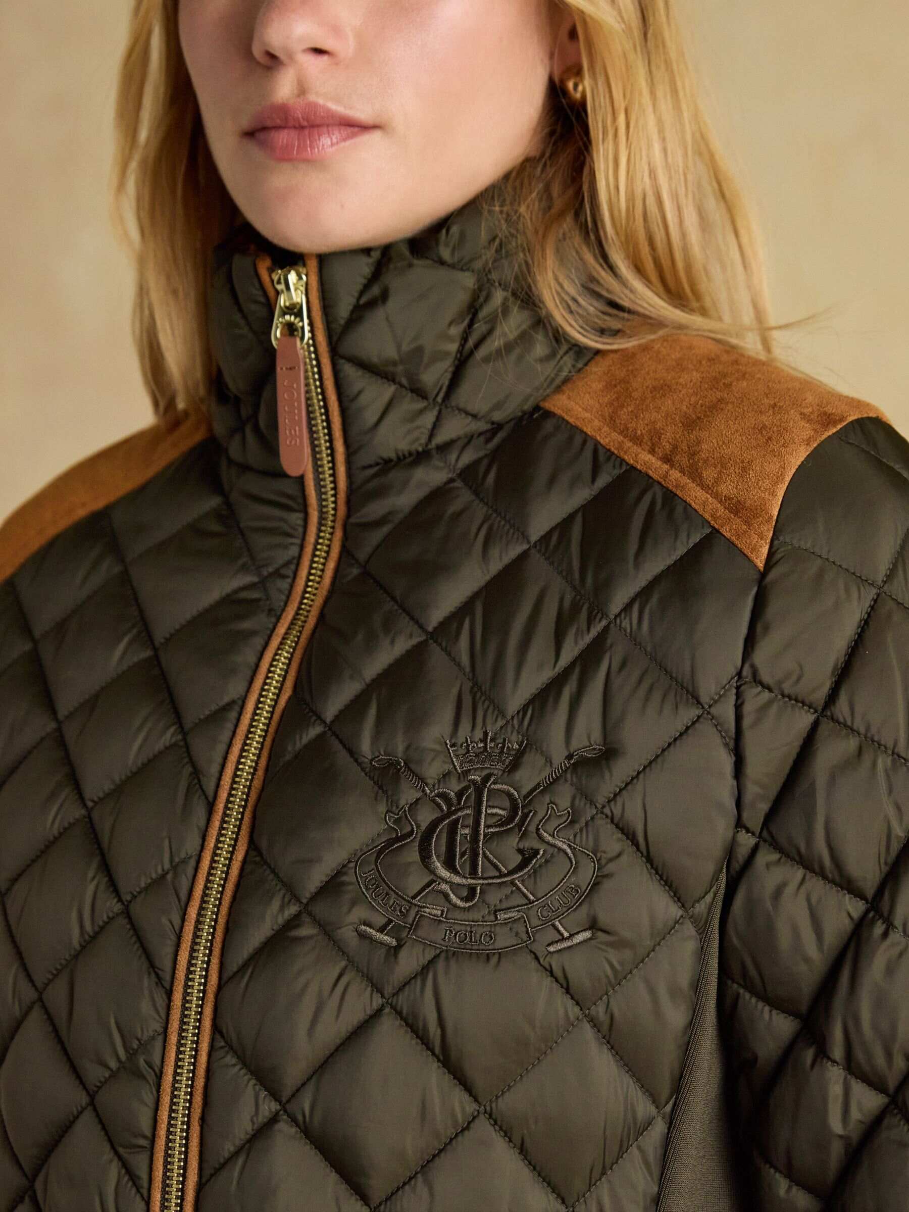 Braemar Luxe Navy Blue Showerproof Diamond Quilted Coat