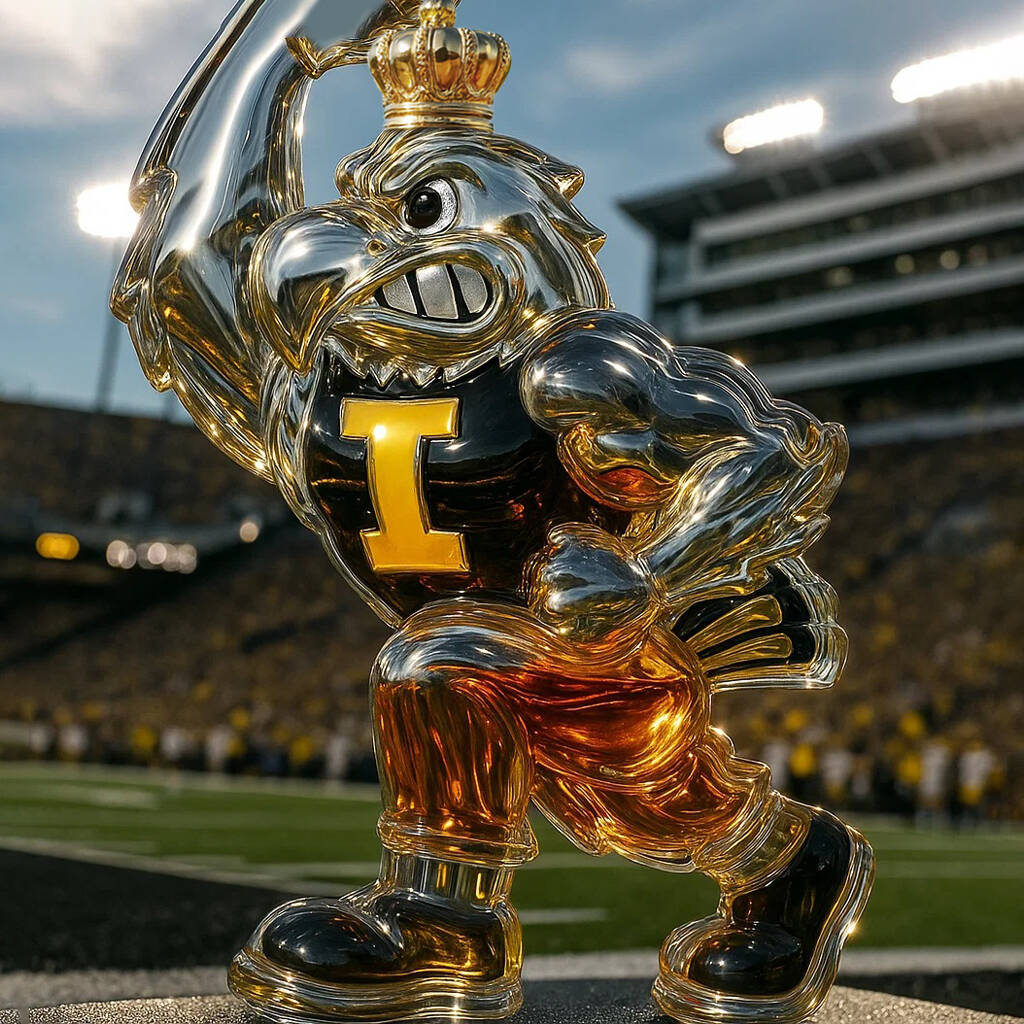 University of Iowa Hawkeyes Whisky Bottle