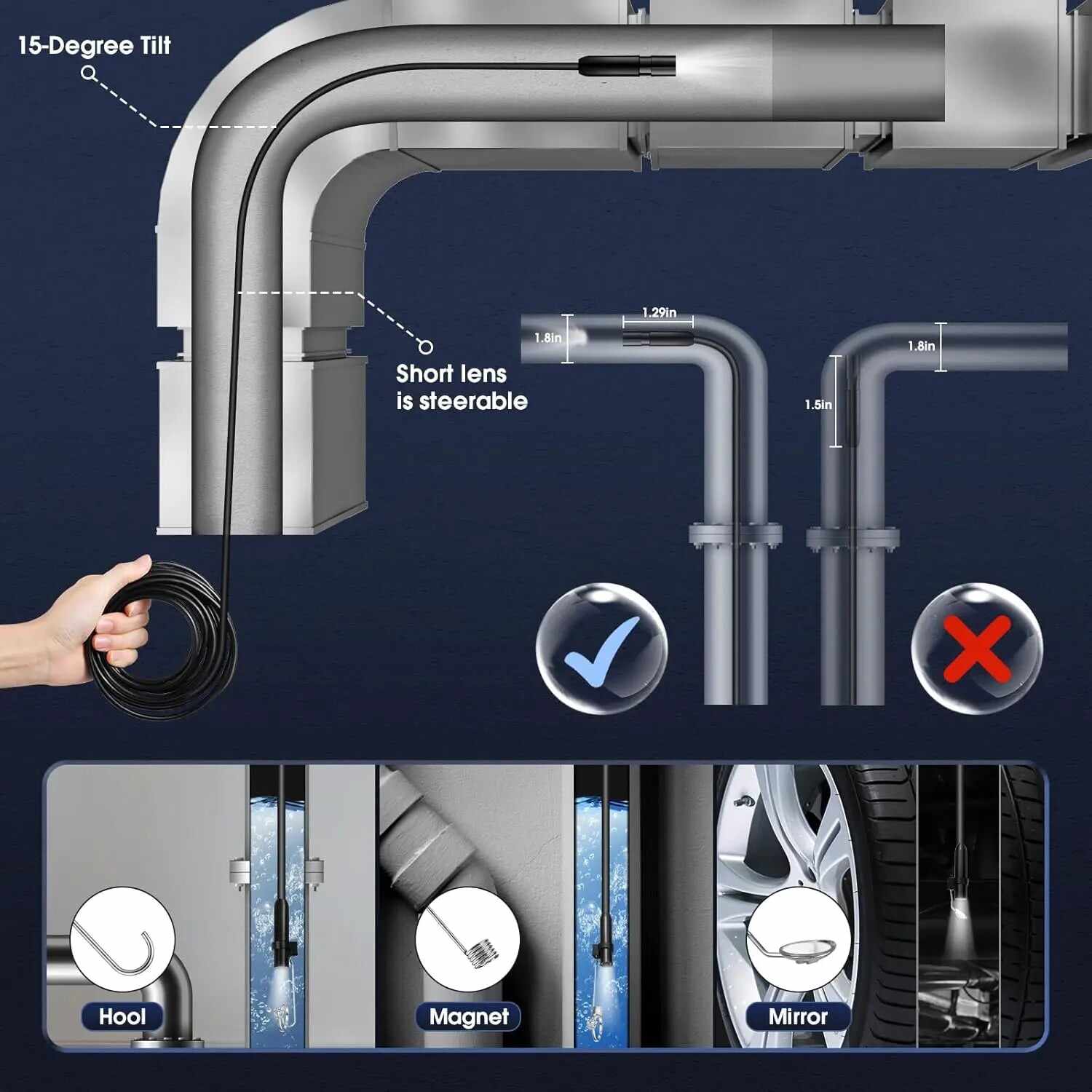 Industrial Endoscope Camera - 4.3