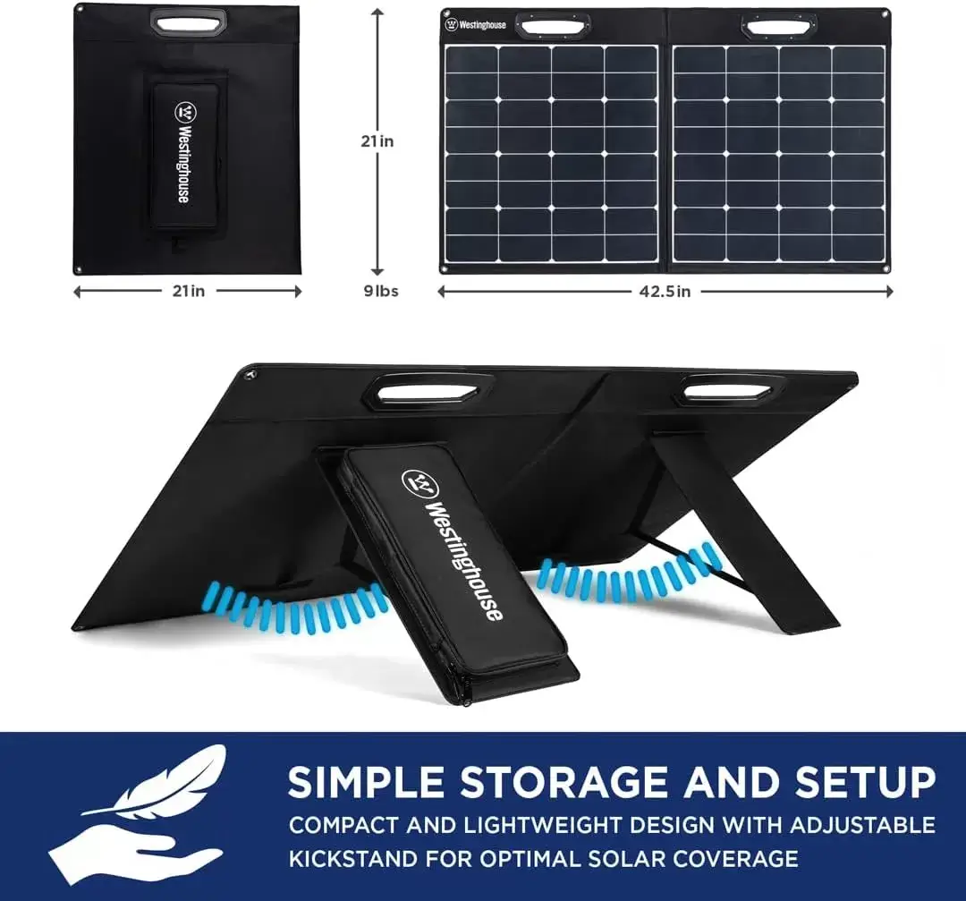 Westinghouse 155Wh 150 Peak Watt Portable Power Station and Solar Generator, Pure Sine Wave AC Outlet, Backup Lithium Battery for Camping, Home, Travel, Indoor/Outdoor Use (Solar Panel Not Included)