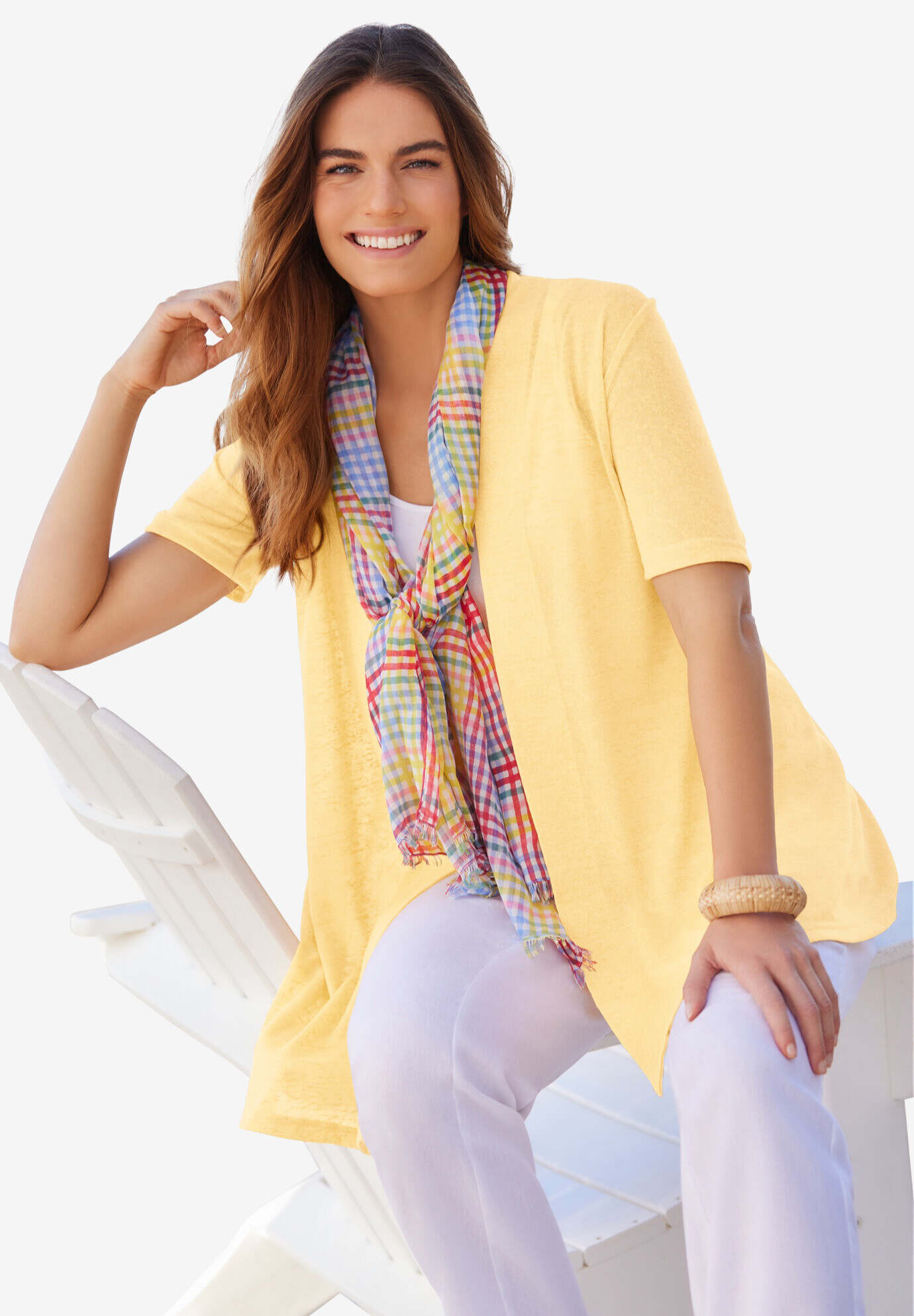 Lightweight Open Front Cardigan
