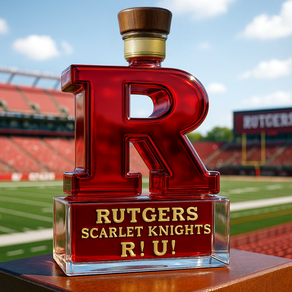 Rutgers Scarlet Knights Limited-Edition Whiskey Bottle