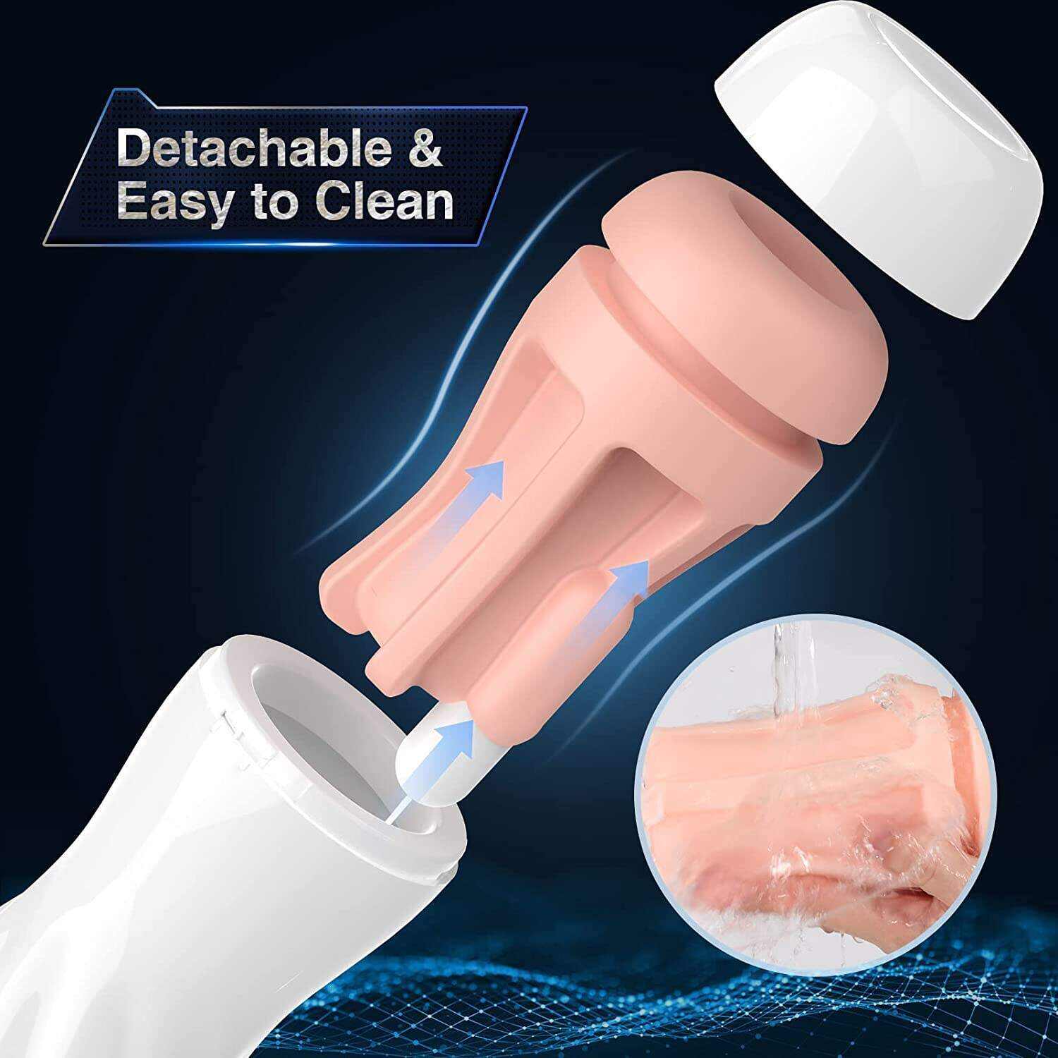 Automatic Sucking Male Masturbators - Upgraded 7 Vibration & Suction Hands Free Pocket Pussy Male Stroker with 3D Realistic Textured, Blowjob Toy Mens Adult Male Sex Toys for Men (Black)