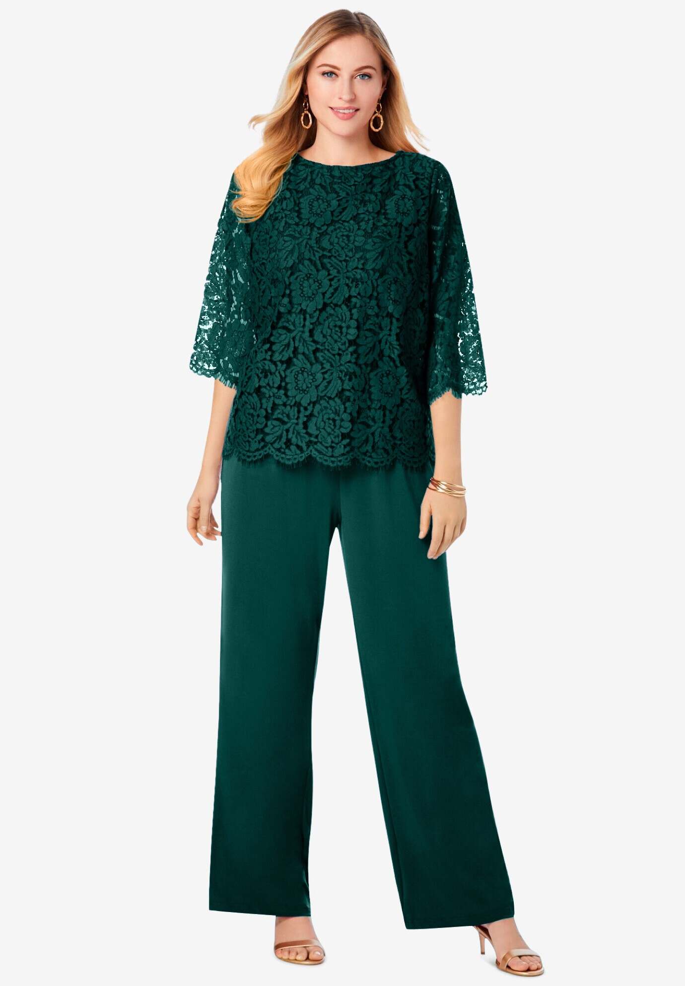 Popover Lace Jumpsuit