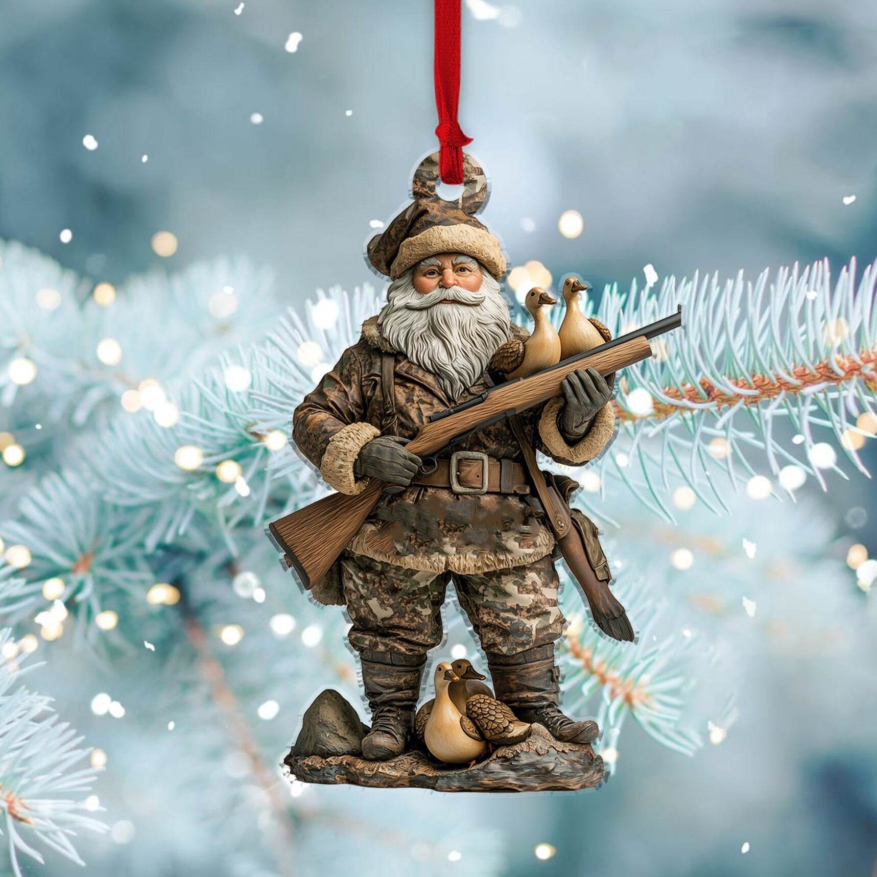 Santa the Hunter Ornament