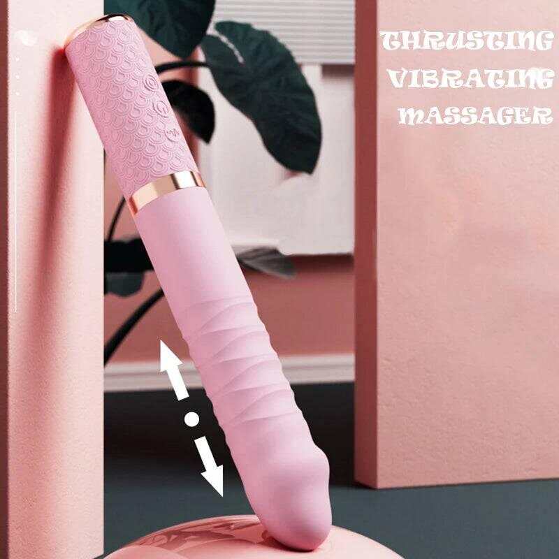 Telescopic G Spot Dildo Vibrator: Woman Vagina & Clitoris Stimulator