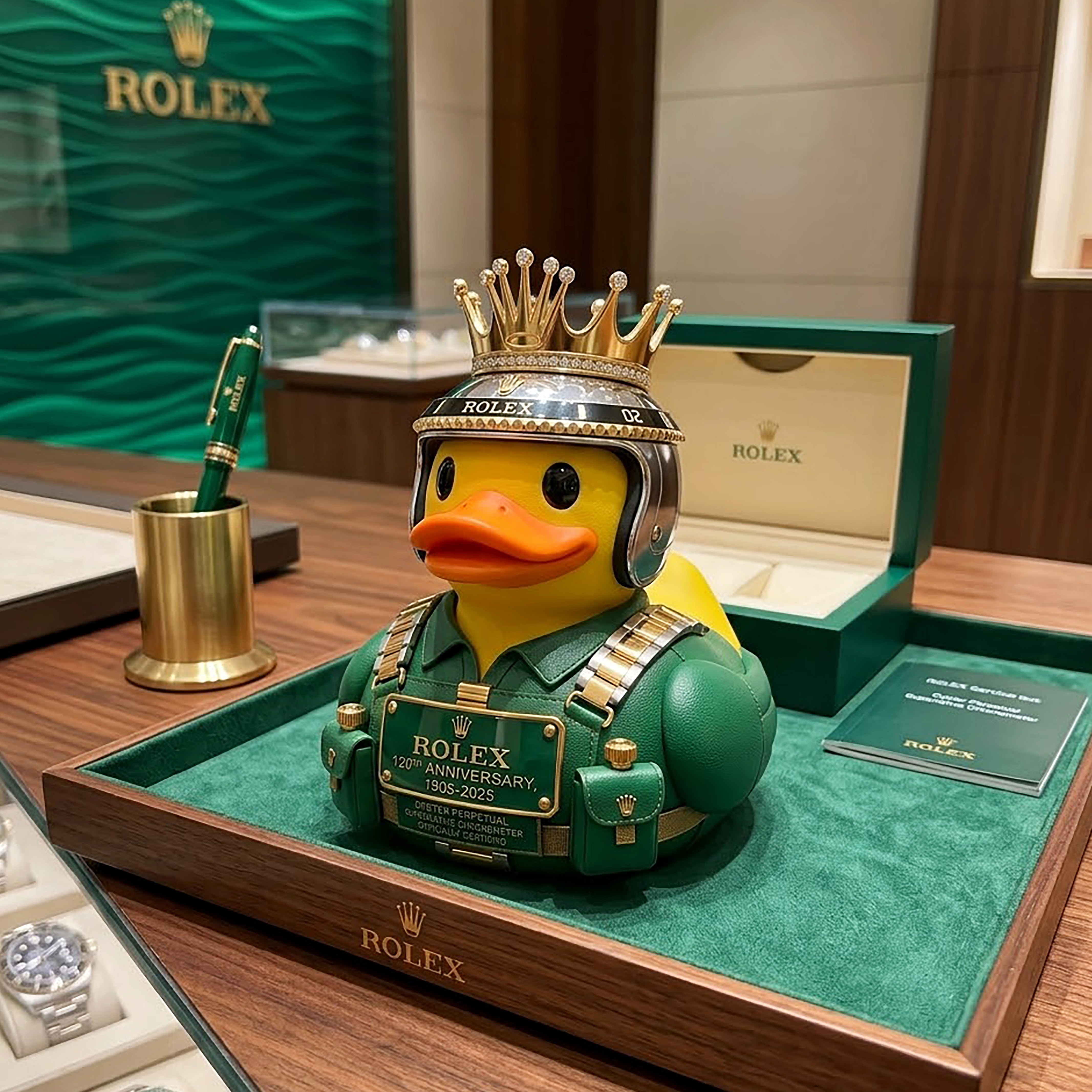 👑 Rolex 120th Anniversary Limited Edition Crown Duck Collectible 🦆