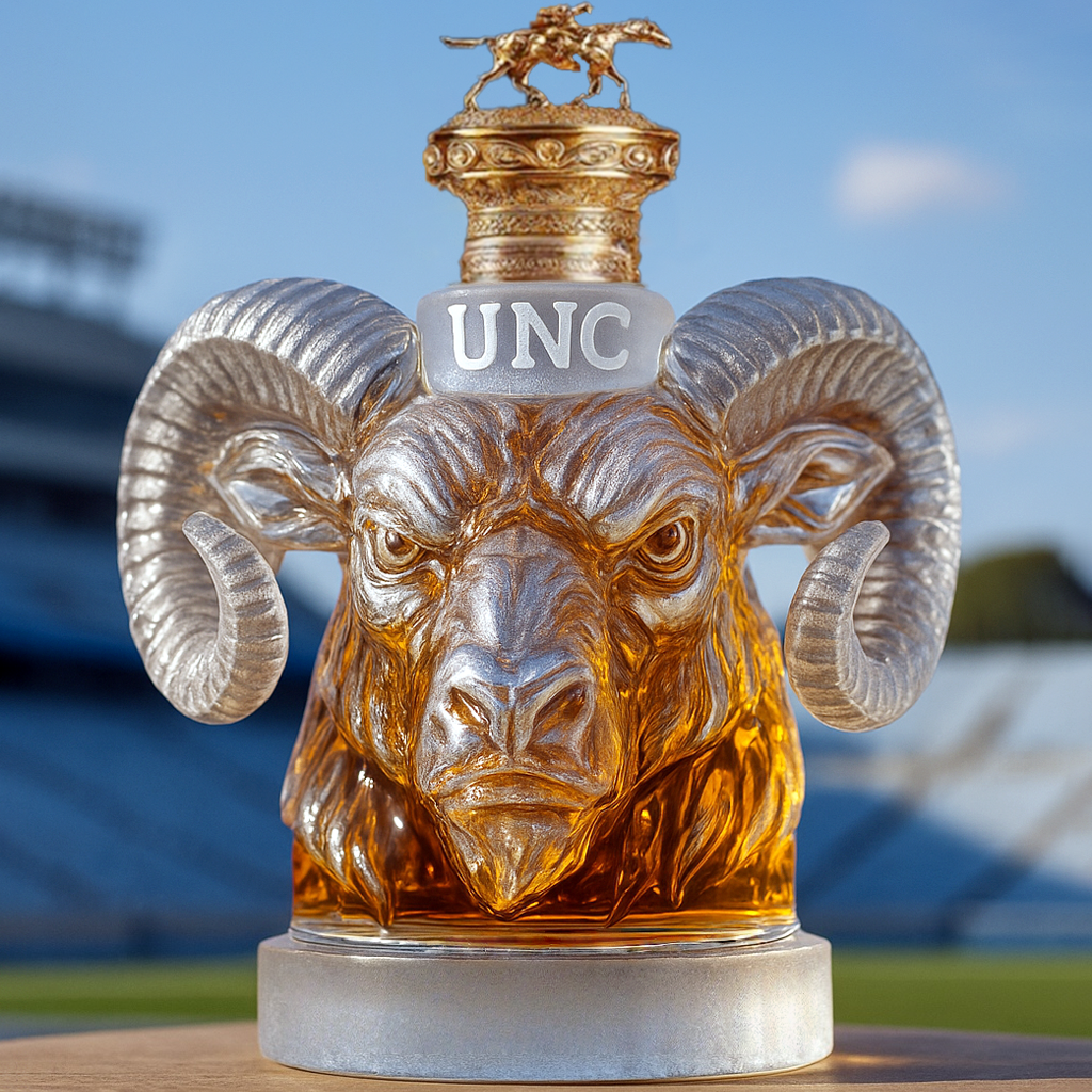 UNC Ram Whiskey Bottle