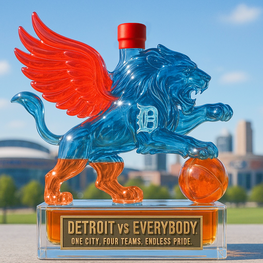 Detroit Proud Legacy Whiskey Bottle