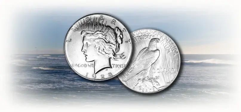 The Complete Collection of 1921~1935 Peace Silver Dollar 24 Coin Set