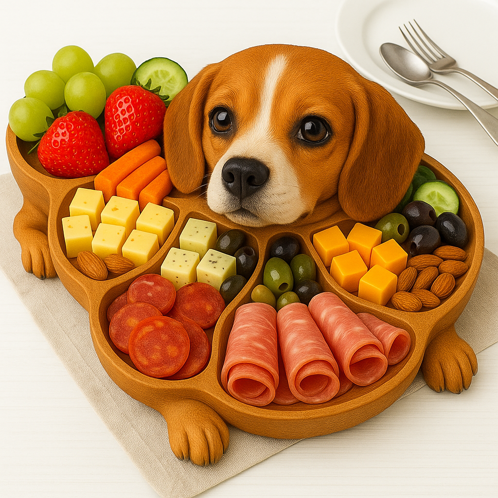 Super cute dog shaped deli dinner plate