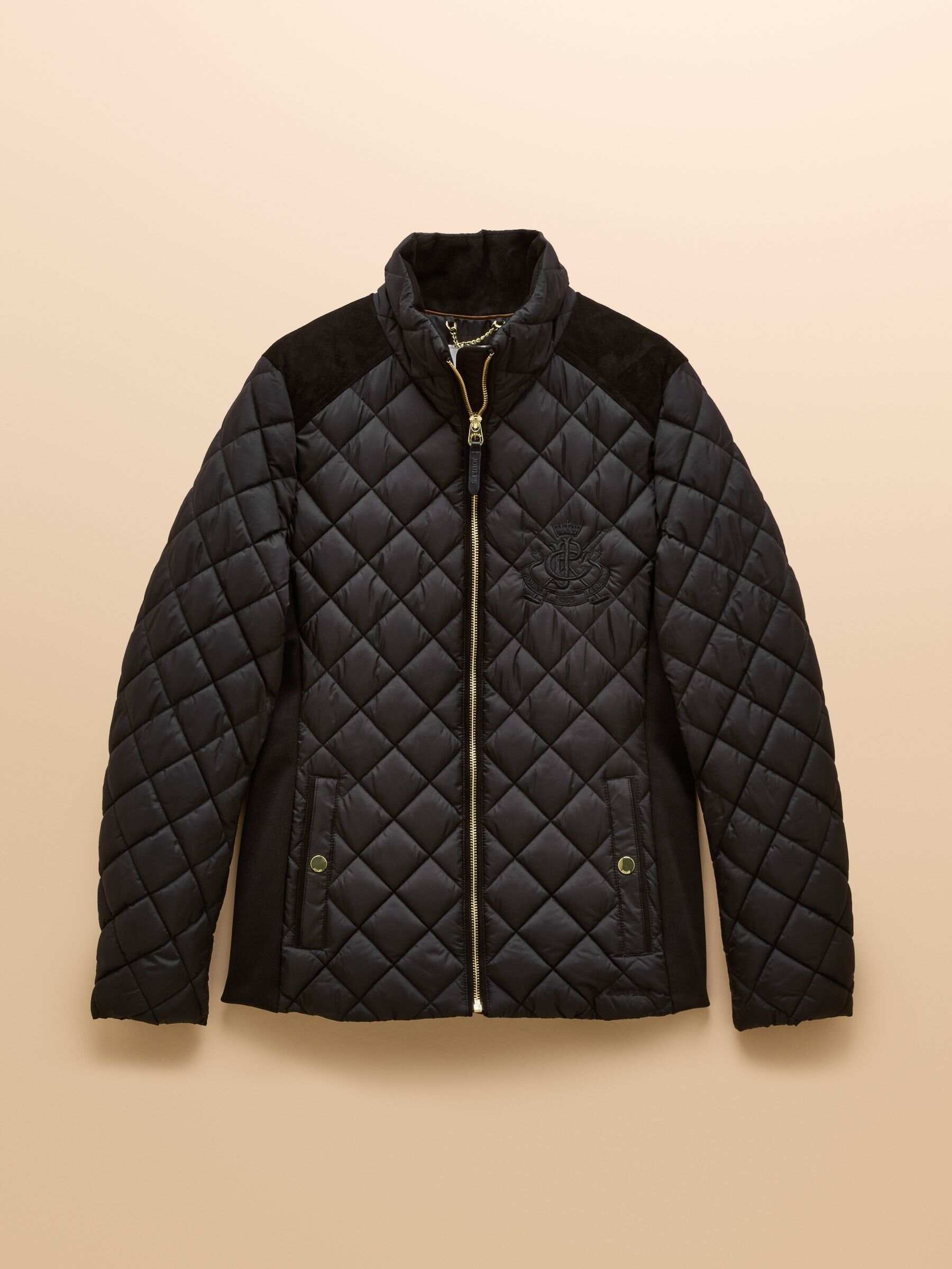 Braemar Luxe Navy Blue Showerproof Diamond Quilted Coat