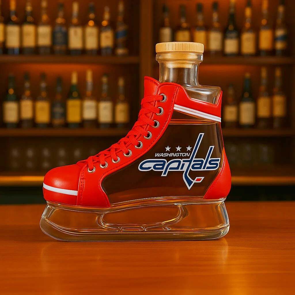 Ice Hockey Team Shoes Wine Bottle