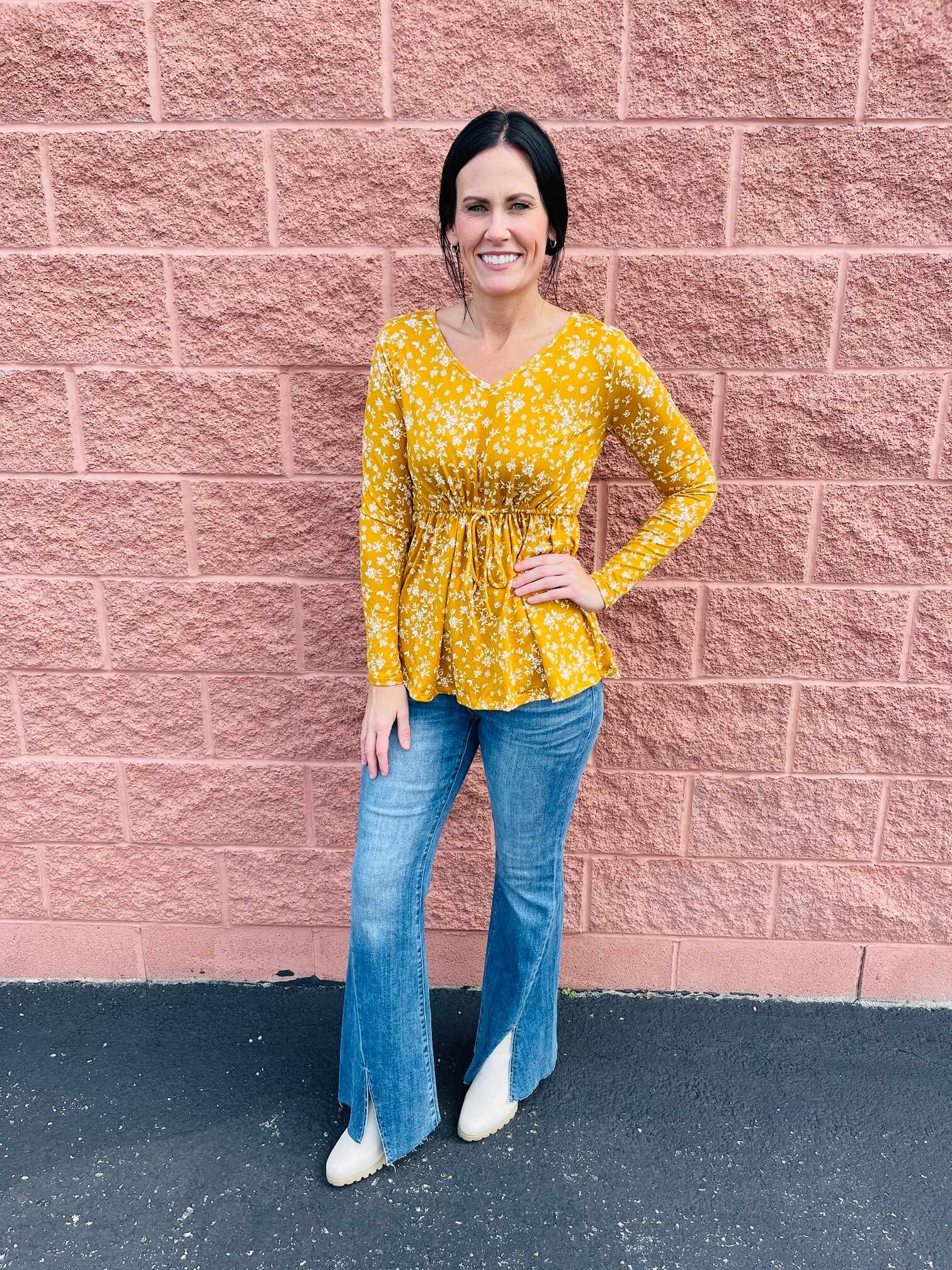 Risen Plus/Reg Hi-Rise Twist And Shout Your Love Flare Jeans