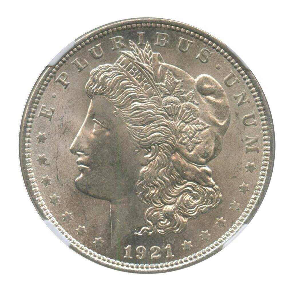 1921 Morgan Commemorative Silver Dollar PCGS MS63