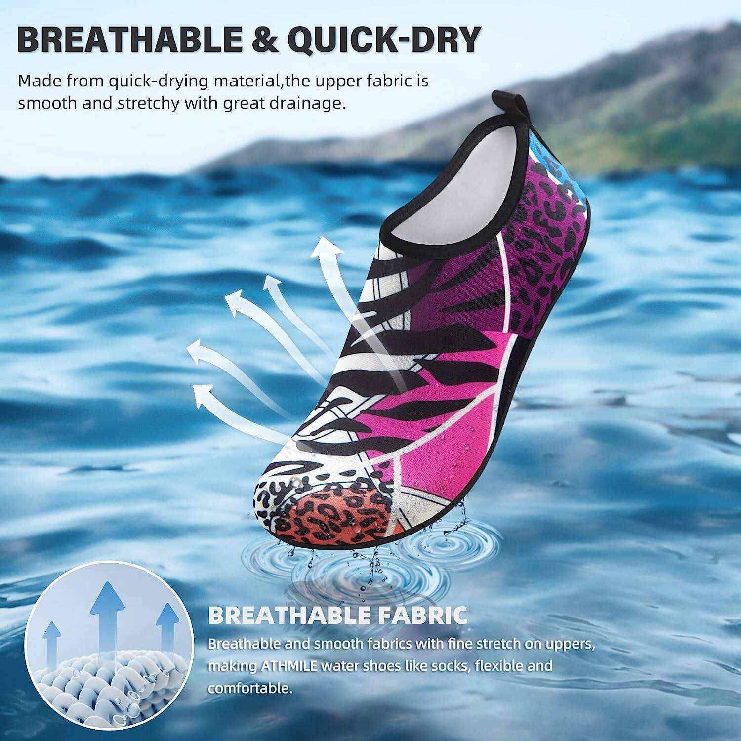 Water Shoes for Women Men Quick-Dry Aqua Socks Swim Beach Barefoot Yoga Exercise Wear Sport Accessories Pool Camping Must Haves Adult Youth Size