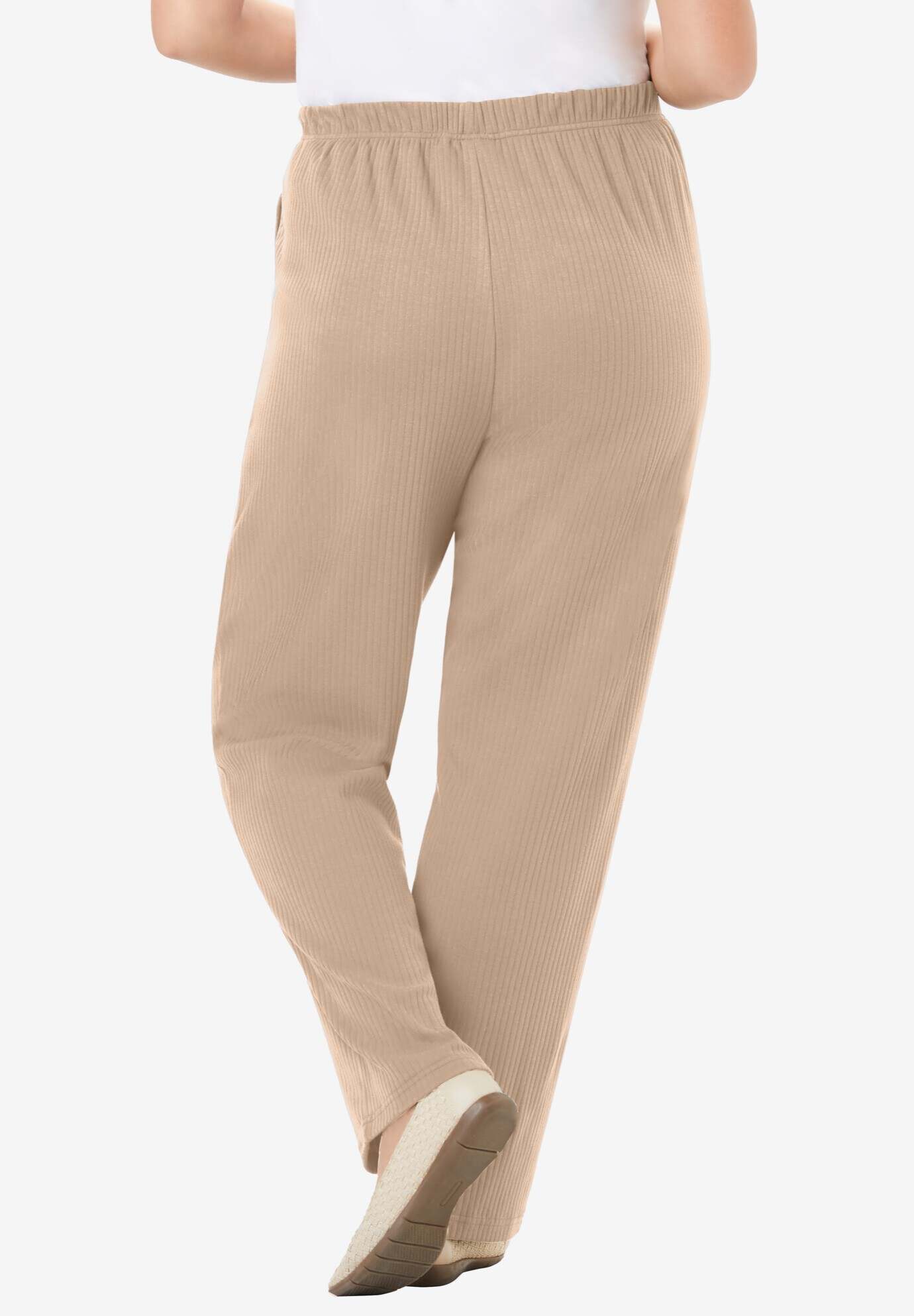 7-Day Knit Ribbed Straight Leg Pant