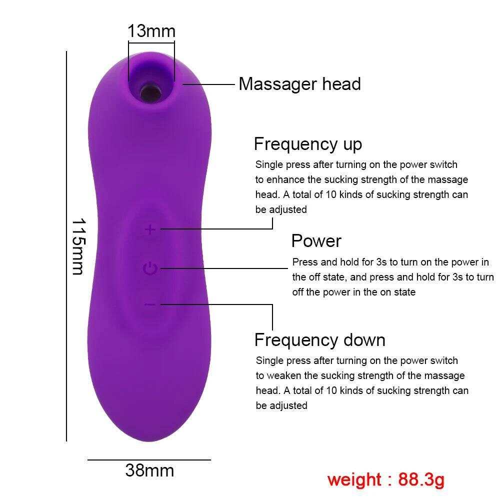 Clit Sucker Vibrator: Blowjob Tongue Suck, G-Spot & Nipple Stimulator