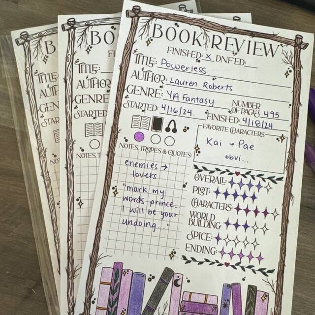 📝Book Review Notepad | Reviewing Reading in a New Way