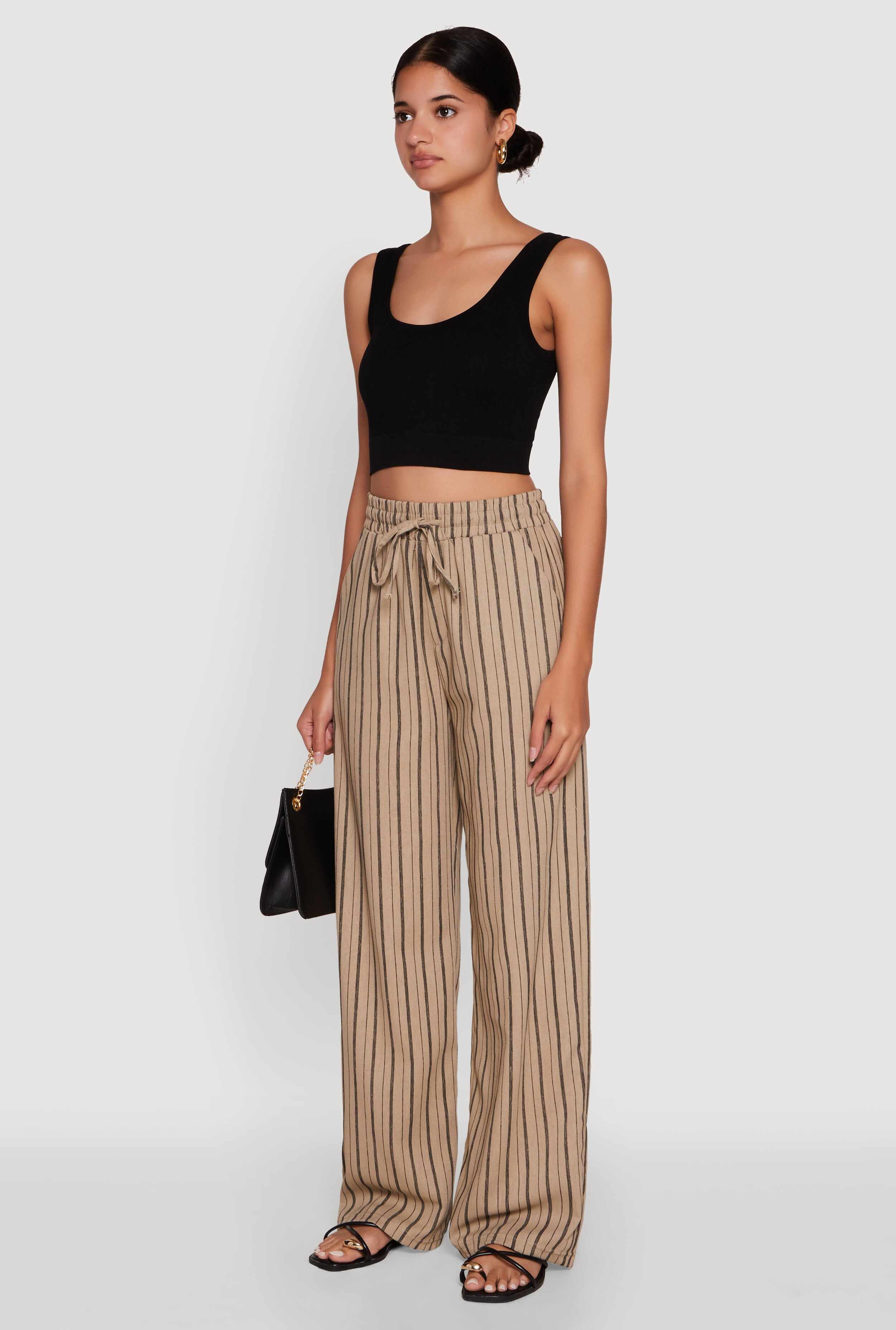 Striped High Waisted Palazzo Pants