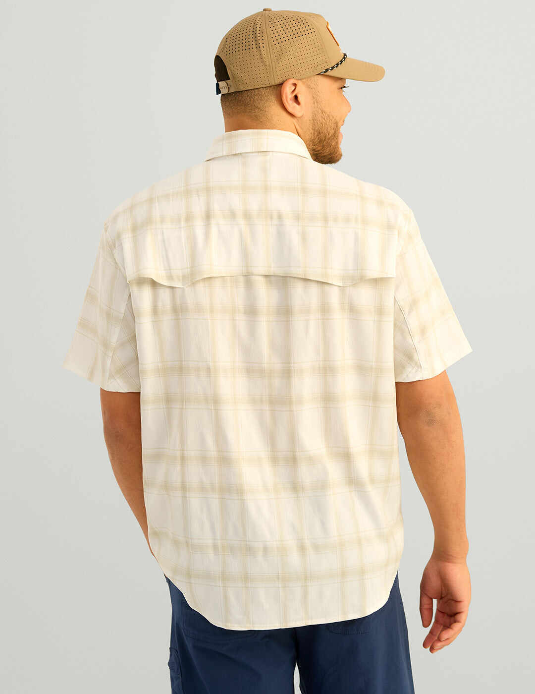 Diamond Back Plaid Short Sleeve Button-Down