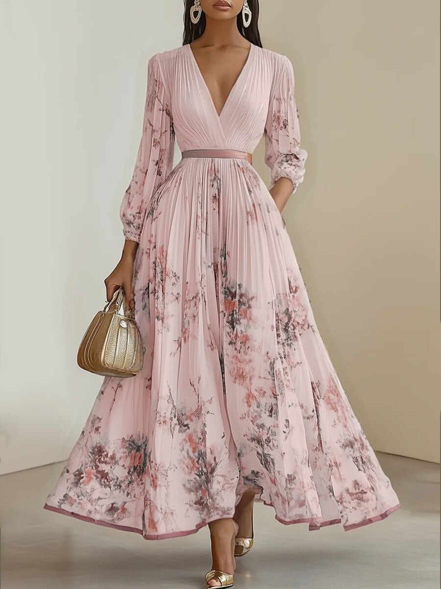 🔥Summer Arrivals🌟Women's Floral Art Print Maxi Dress