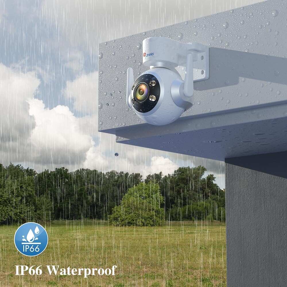 Ctronics 5X Optical Zoom 5MP Outdoor Security Camera with 2.4/5 Ghz WiFi & Cloud Storage