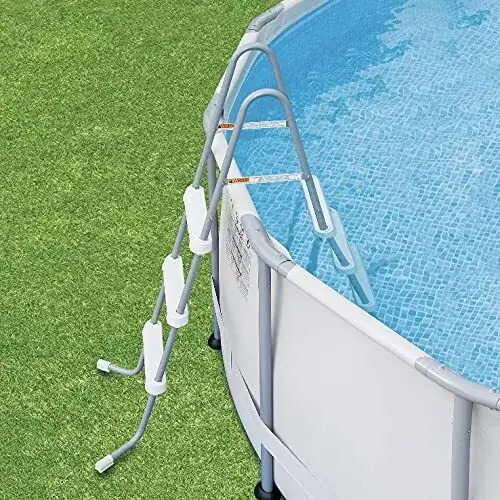 ⚡Clearance Sale⚡Round Metal Frame Above Ground Outdoor Pool Set with 1500 GPH Filter Pump, Ladder and Pool Cover