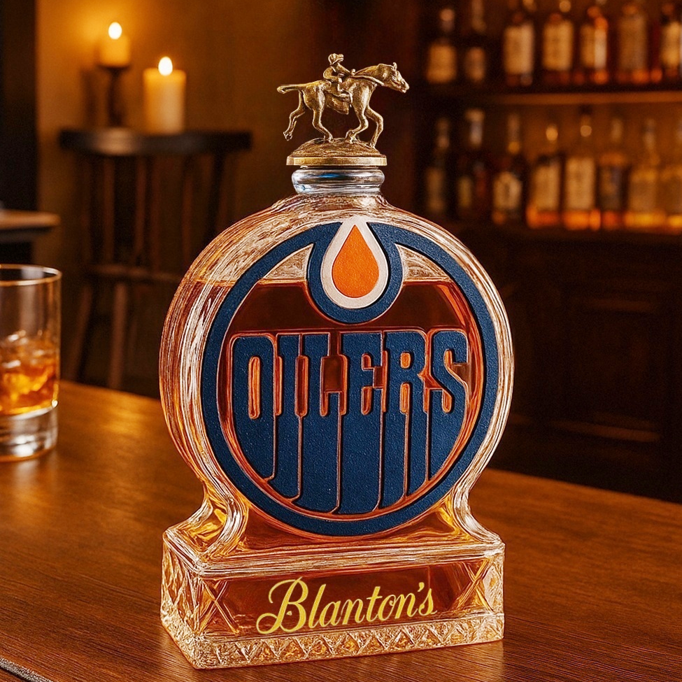 Edmonton Oilers Whiskey Bottle