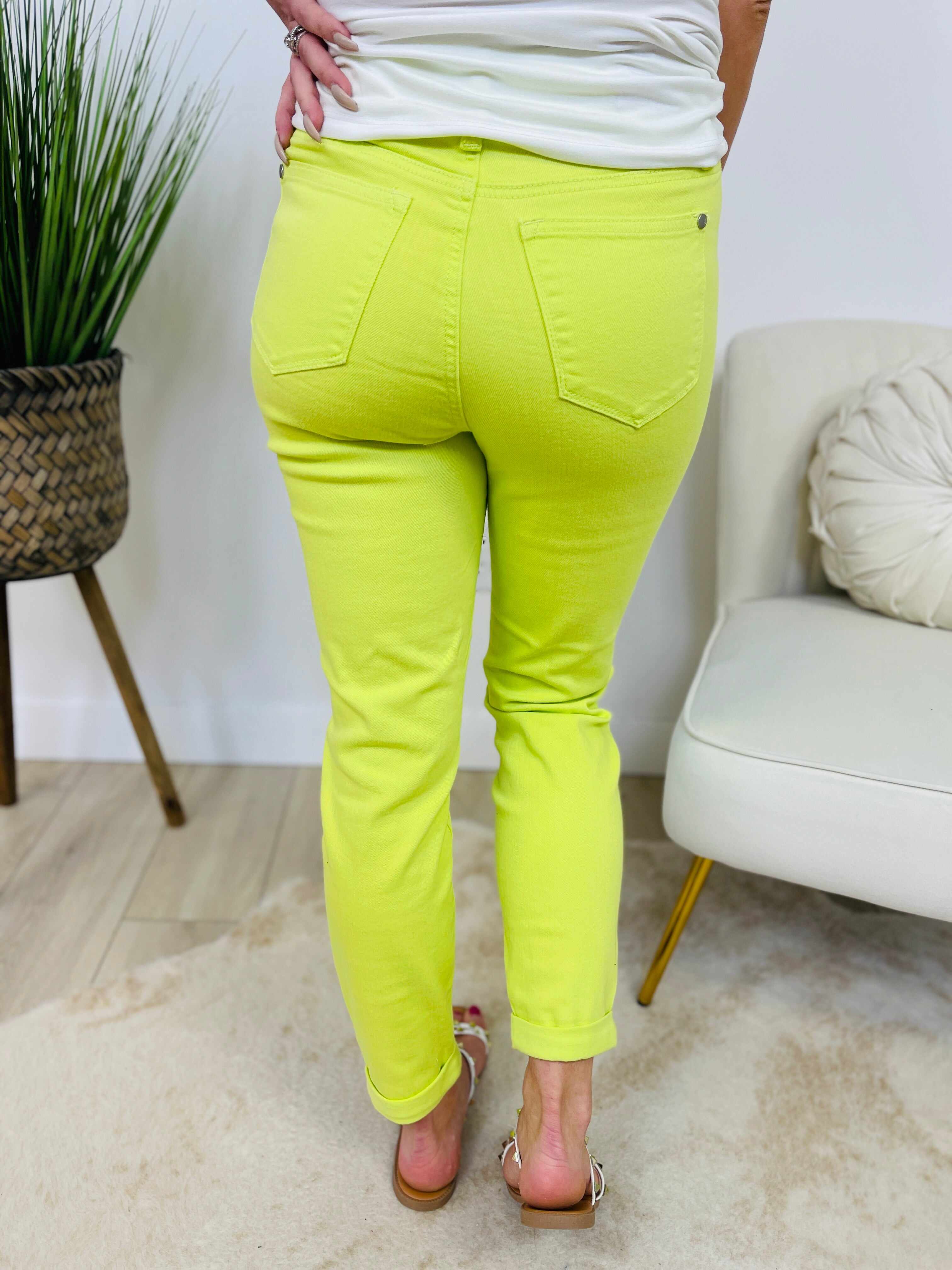 PLUS/REG Put A Lime In The Coconut Cuffed Slim Fit Jeans