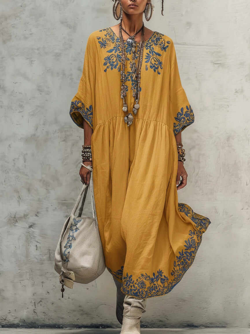 🔥Summer Arrivals🌟Retro Floral Print Cozy Vacation Dress