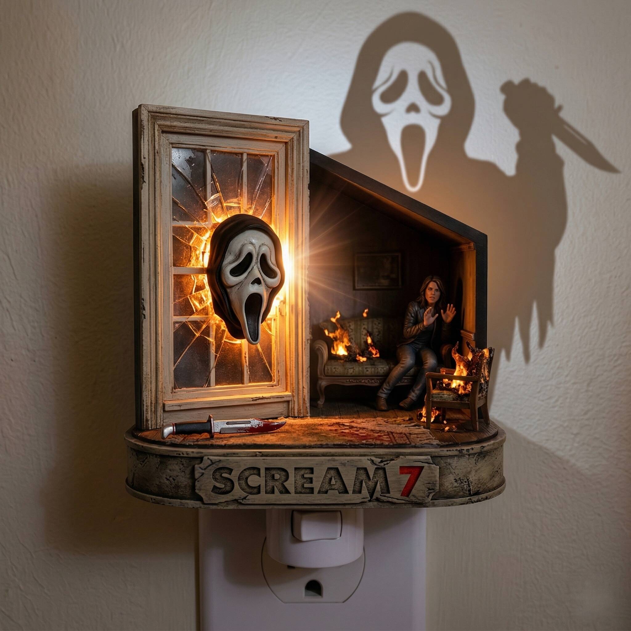 👻💡SCREAM 7 Ghost Face Night Light