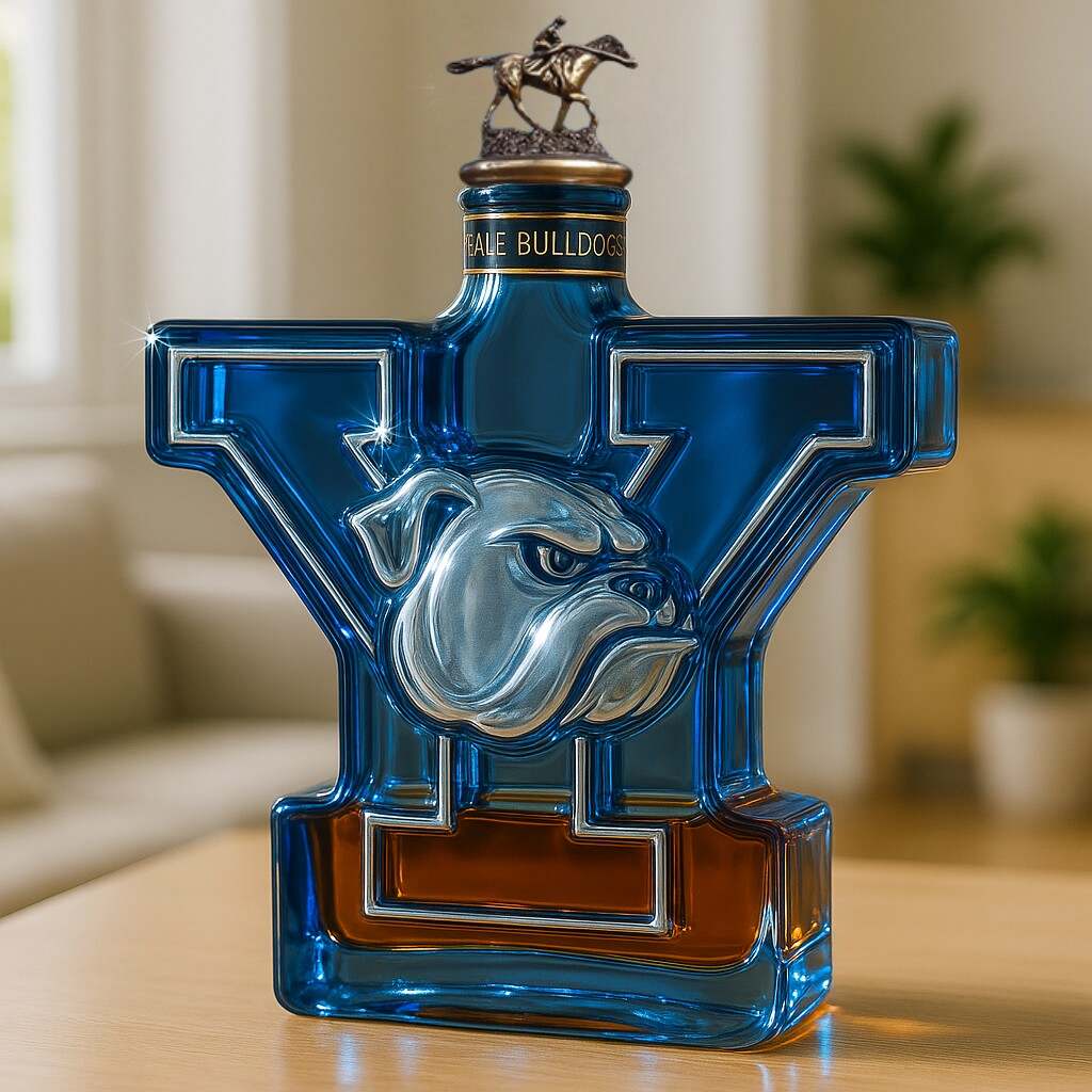 Yale Bulldogs Whiskey Bottle