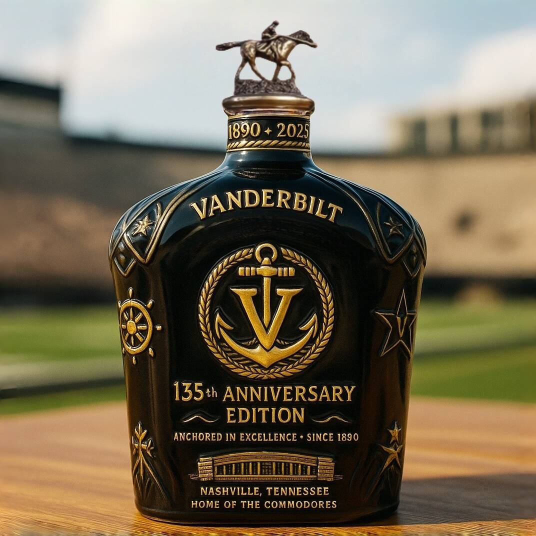 Commodores 135th Anniversary Whiskey Bottle